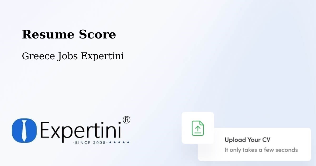 Resume Score & Job Description Match Tool – Thásos - Greece Jobs Expertini